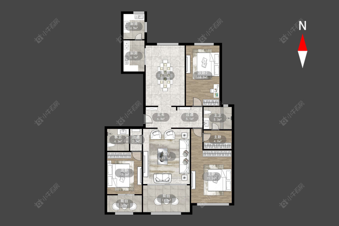 常州紫金城南区在售二手房源户型图_小牛看房
