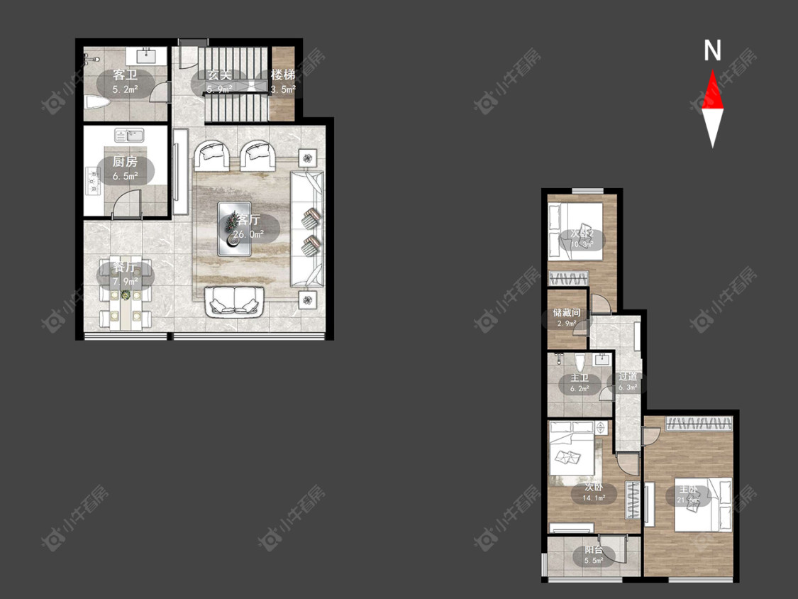 常州清潭南苑在售二手房源户型图_小牛看房