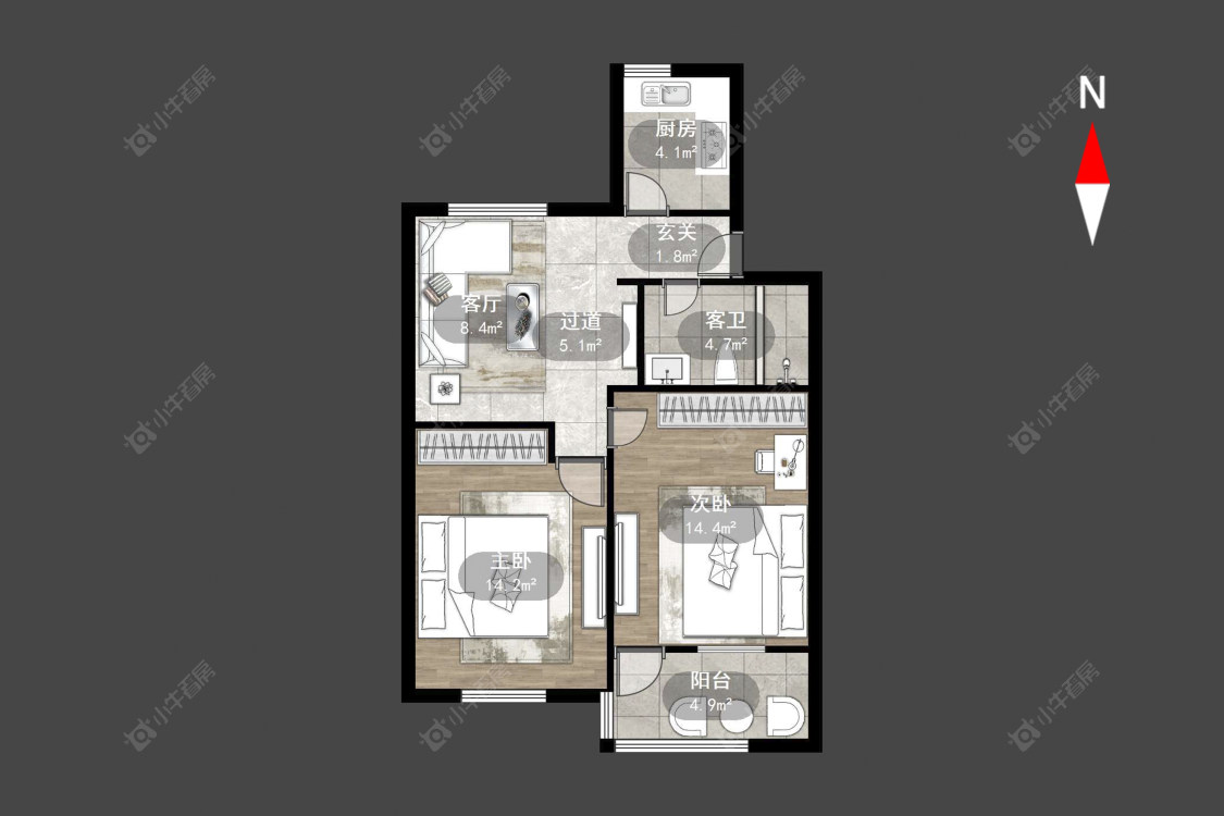 常州花东五村在售二手房源户型图_小牛看房