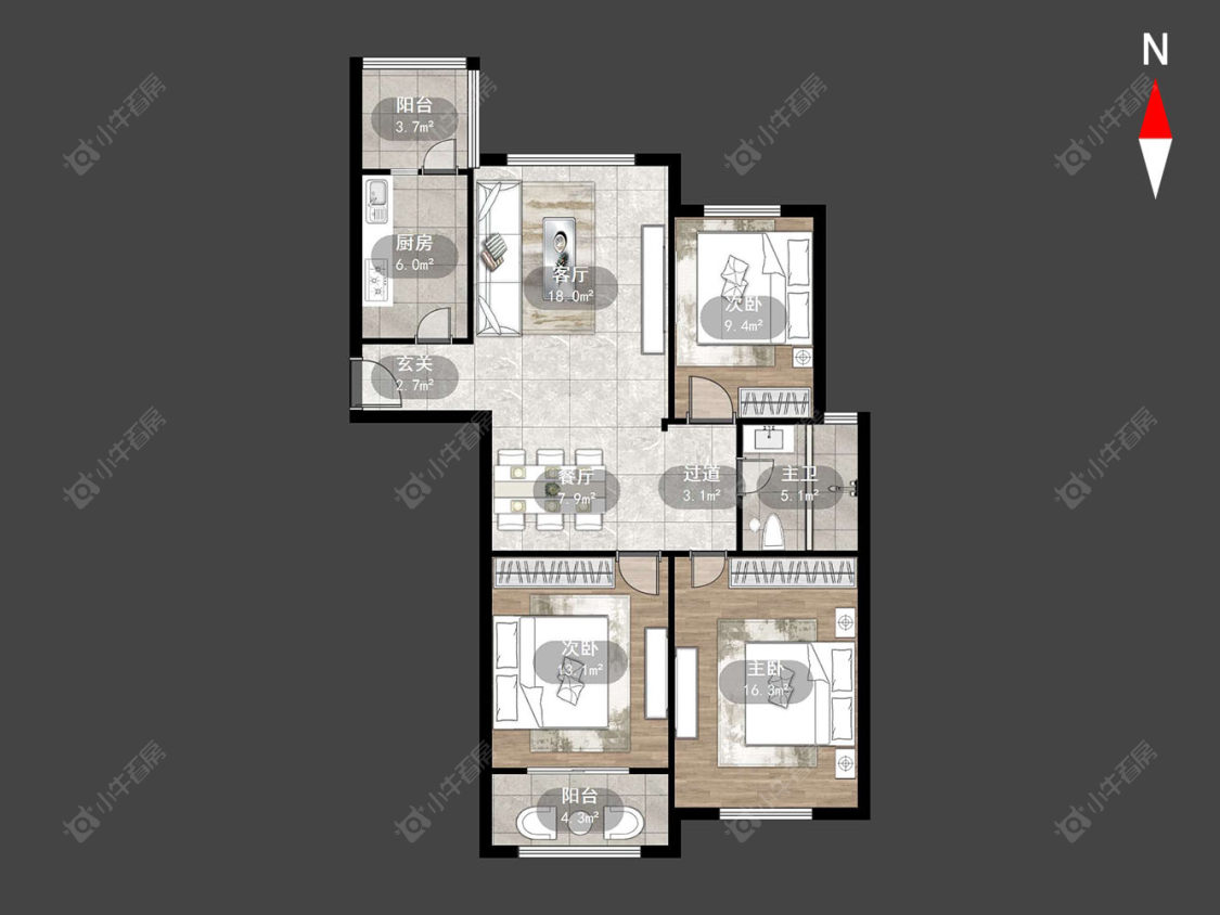常州青枫公馆在售二手房源户型图_小牛看房