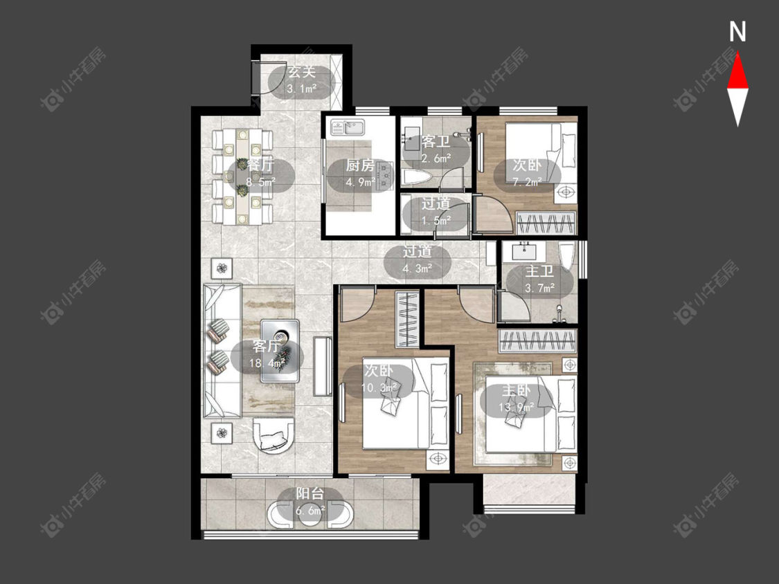 常州昱湖上观在售二手房源户型图_小牛看房