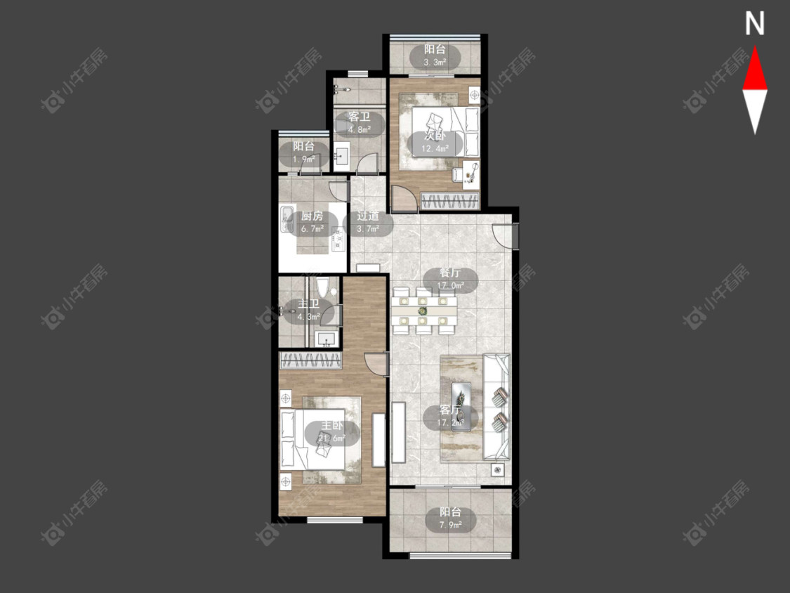 常州京城豪苑南区在售二手房源户型图_小牛看房