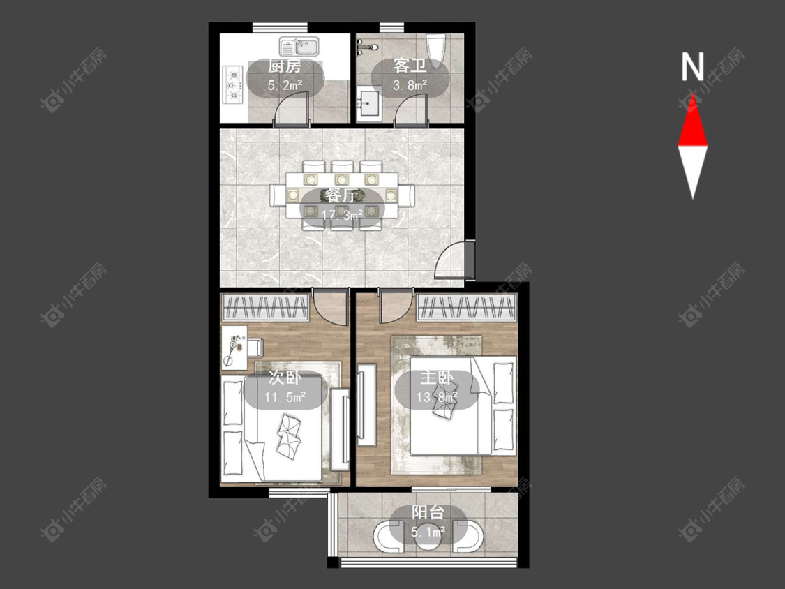 工房北区房源户型图 常州工房北区在售二手房源户型图_小牛看房