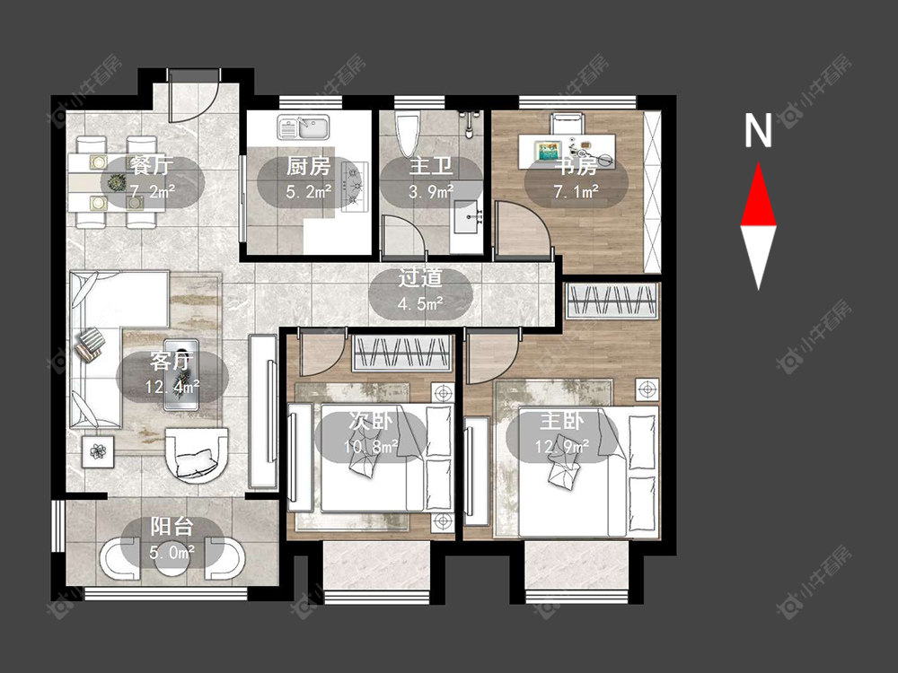 常州新城公馆荣域在售二手房源户型图_小牛看房