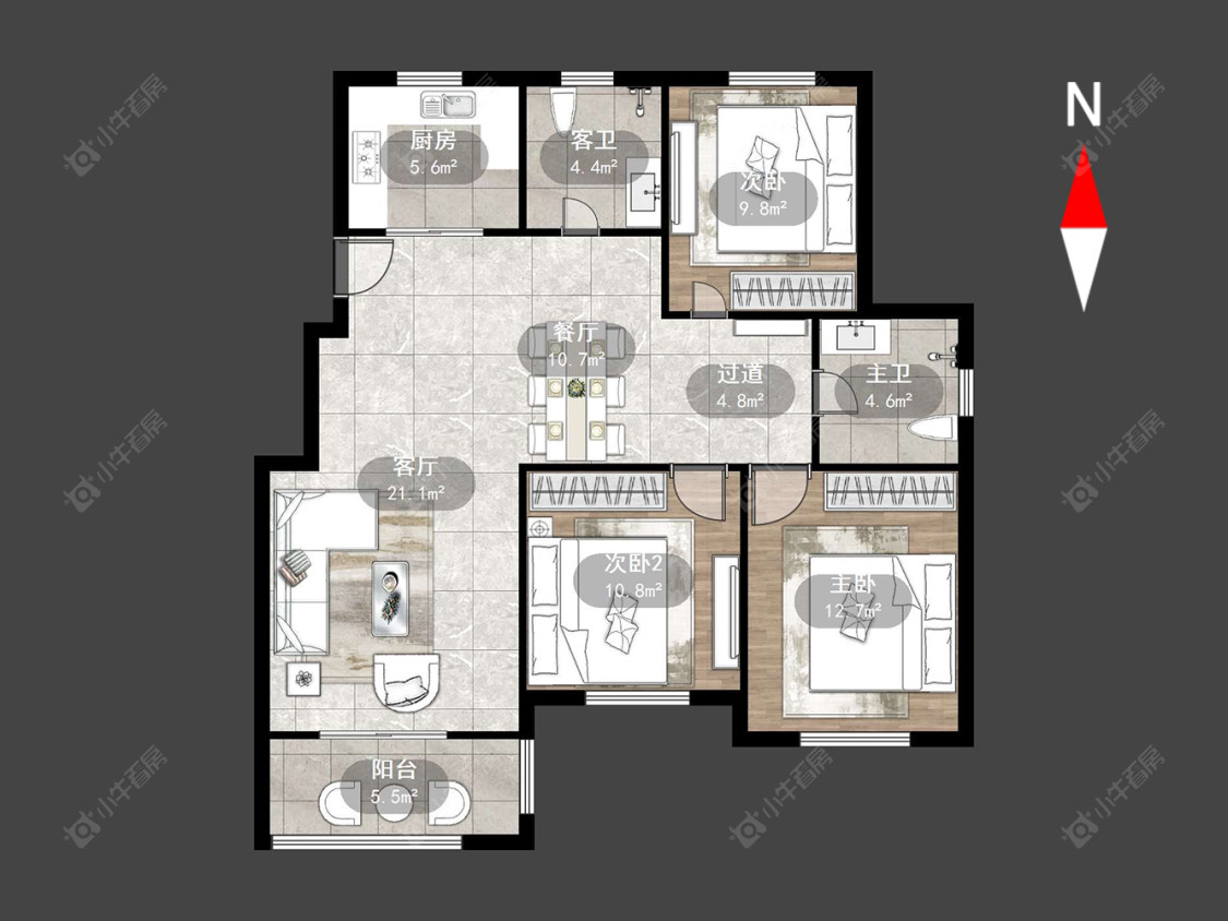 常州新景花苑一期在售二手房源户型图_小牛看房