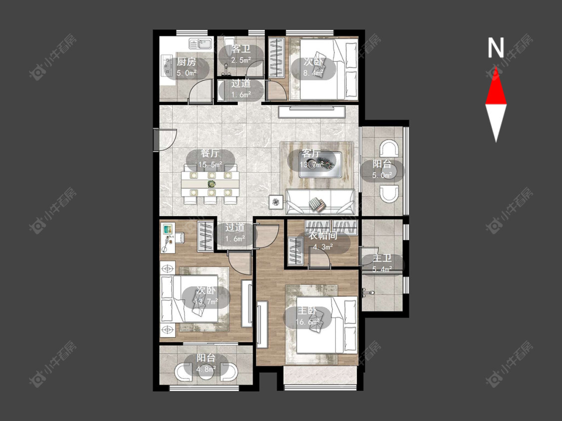 常州星都景苑在售二手房源户型图_小牛看房