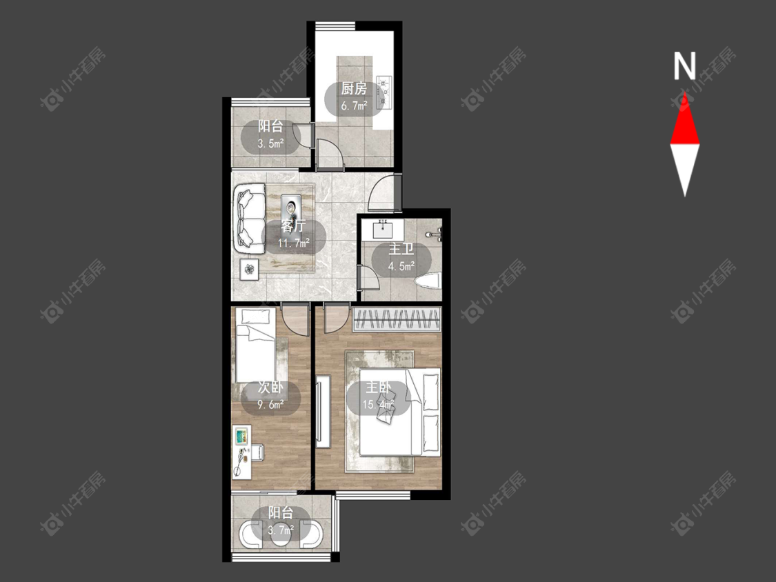 常州兰翔二村在售二手房源户型图_小牛看房