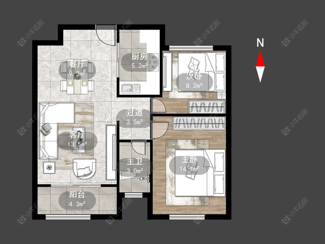 常州绿地世纪城二期在售二手房源户型图_小牛看房