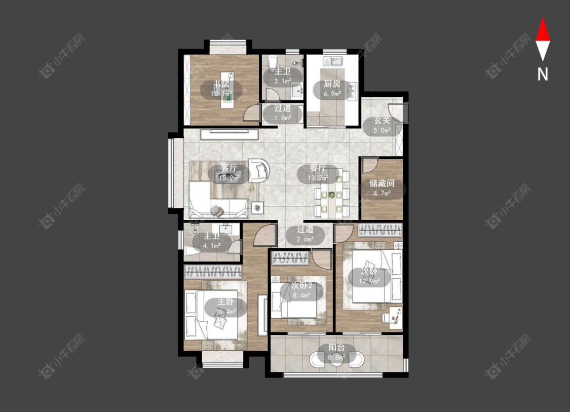 常州九洲玺在售二手房源户型图_小牛看房