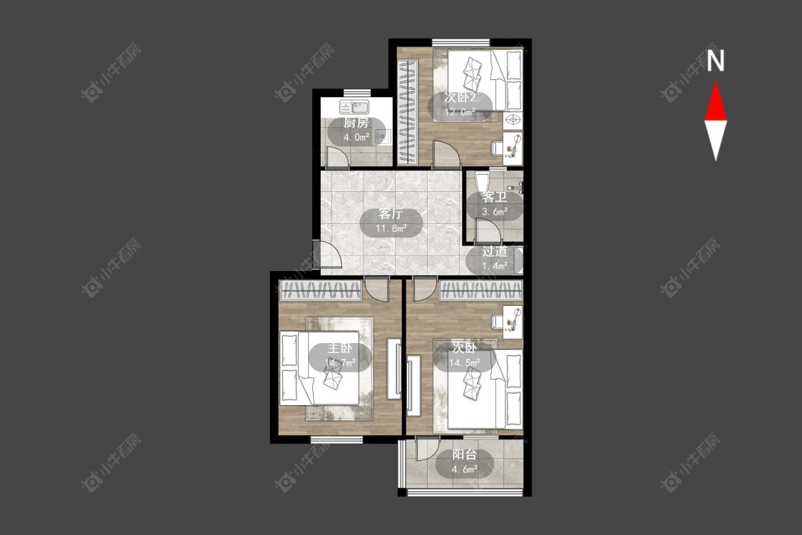 武柴新村房源户型图 常州武柴新村在售二手房源户型图_小牛看房