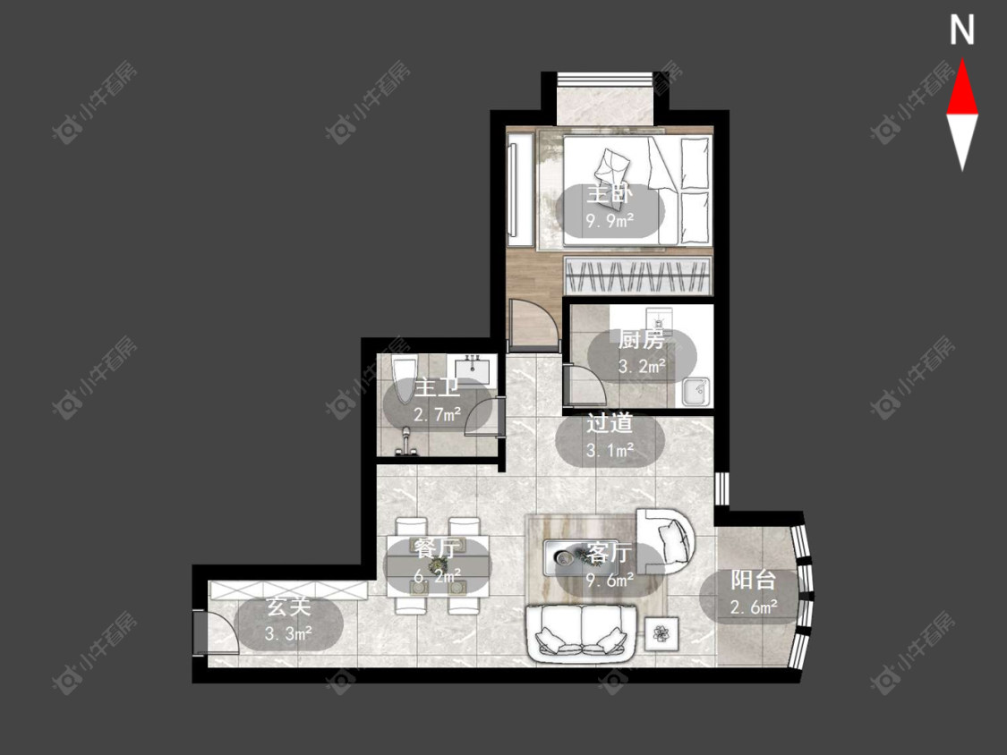 常州金鼎公寓在售二手房源户型图_小牛看房