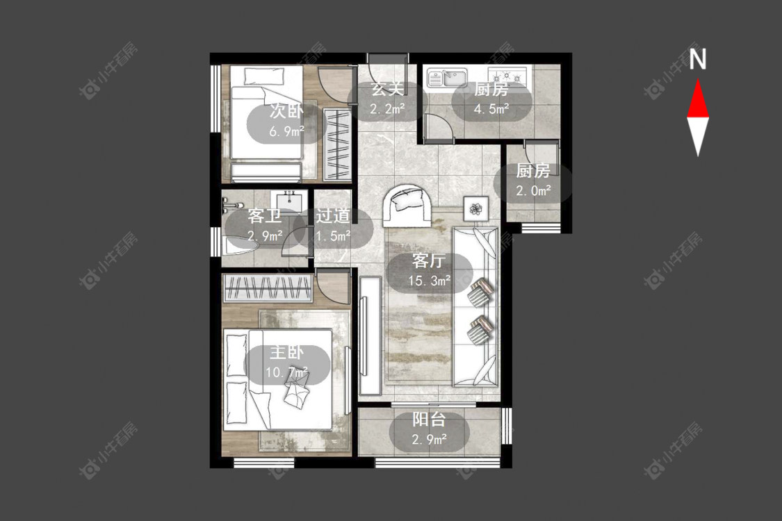 常州星河国际五区在售二手房源户型图_小牛看房