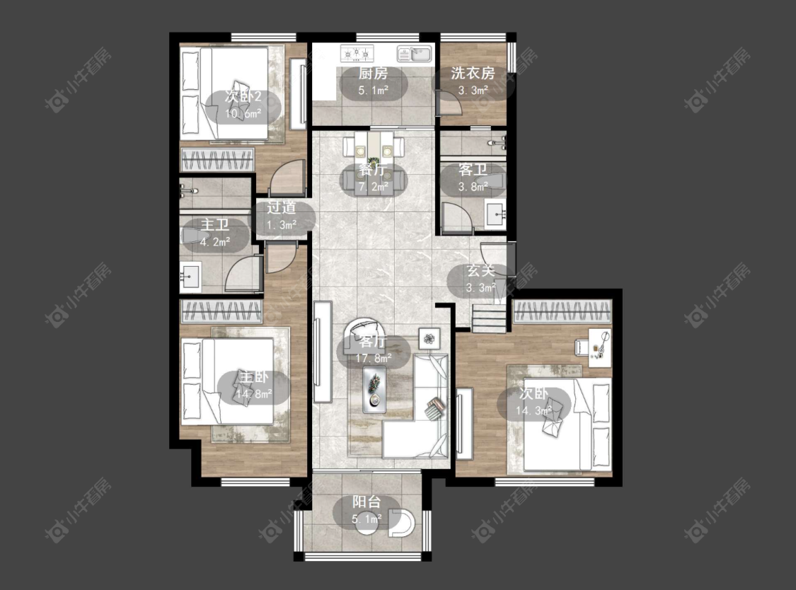 香槟广场房源户型图 常州香槟广场在售二手房源户型图_小牛看房