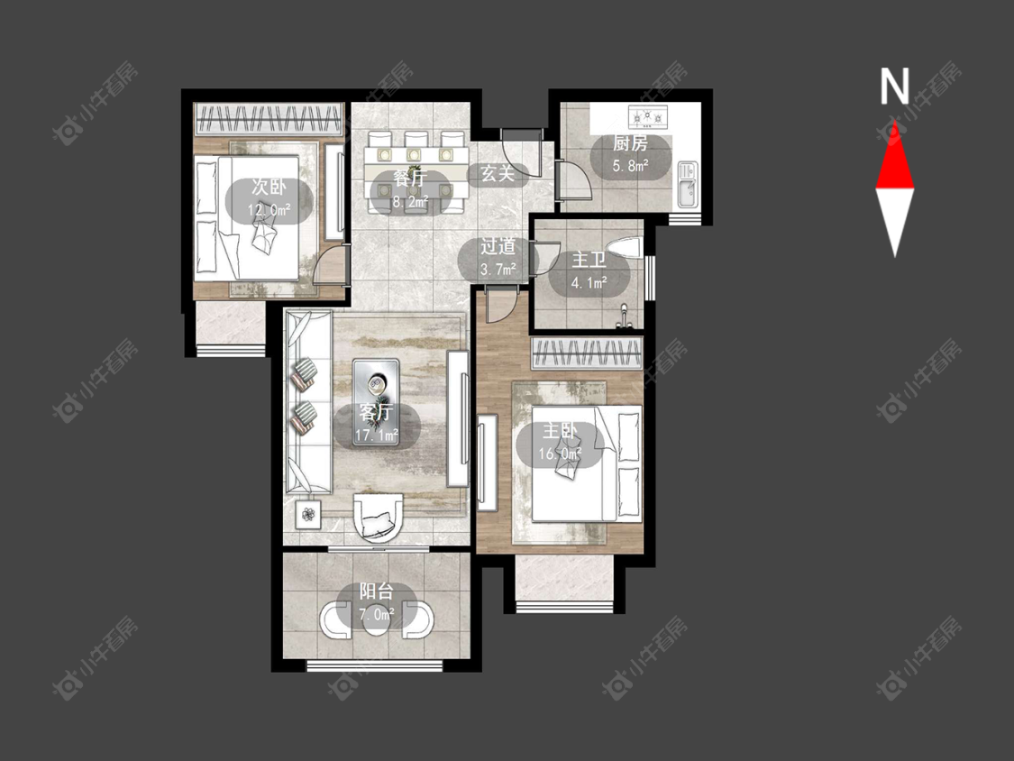 常州大名城北区在售二手房源户型图_小牛看房