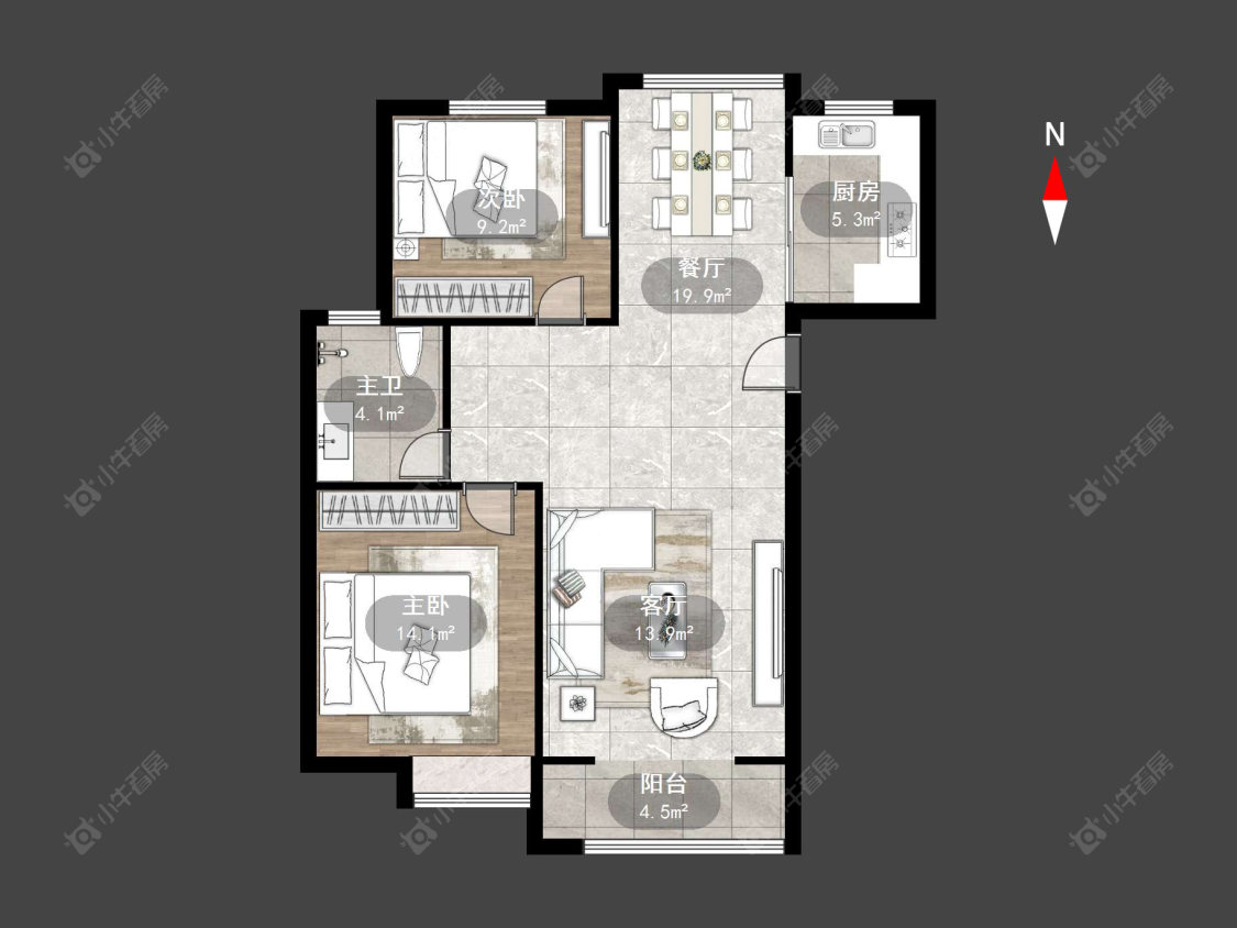 常州岸头佳园二区在售二手房源户型图_小牛看房