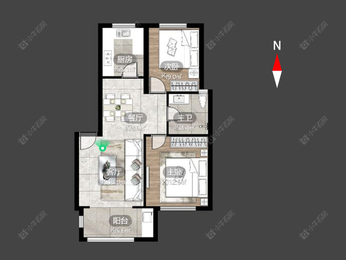 常州新景花苑一期在售二手房源户型图_小牛看房