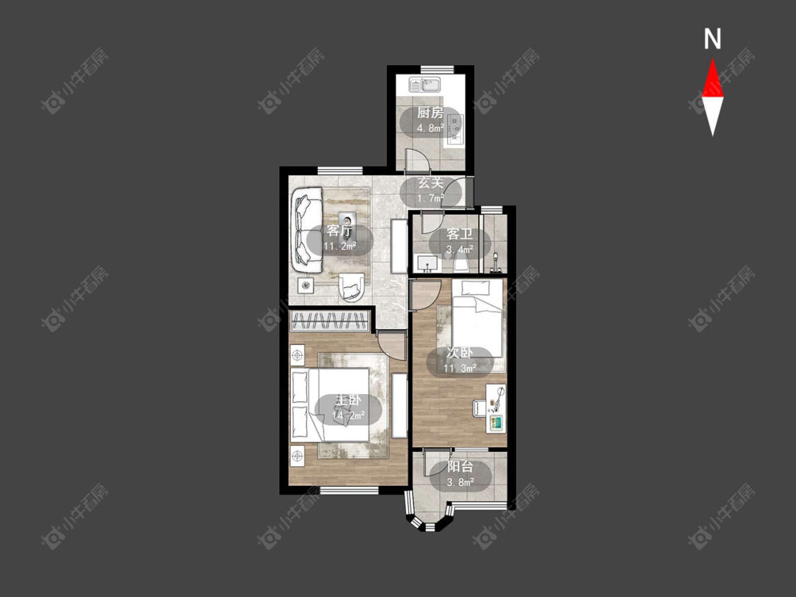 常州翠竹新村南区在售二手房房源户型图_小牛看房