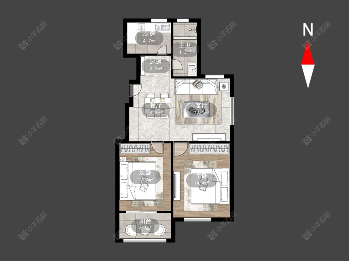 常州龙栖花园在售二手房源户型图_小牛看房