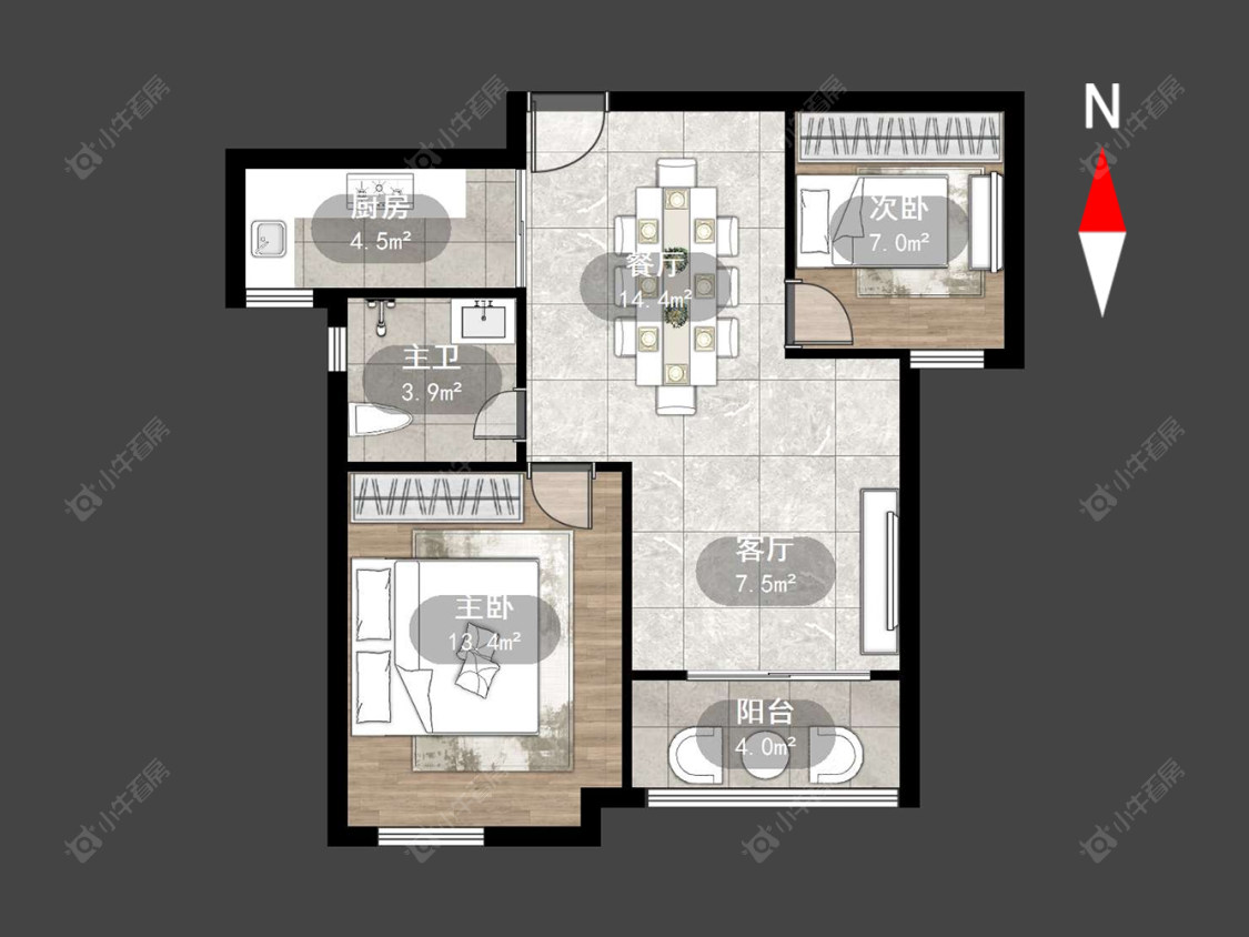 龙城福第房源户型图 常州龙城福第在售二手房源户型图_小牛看房