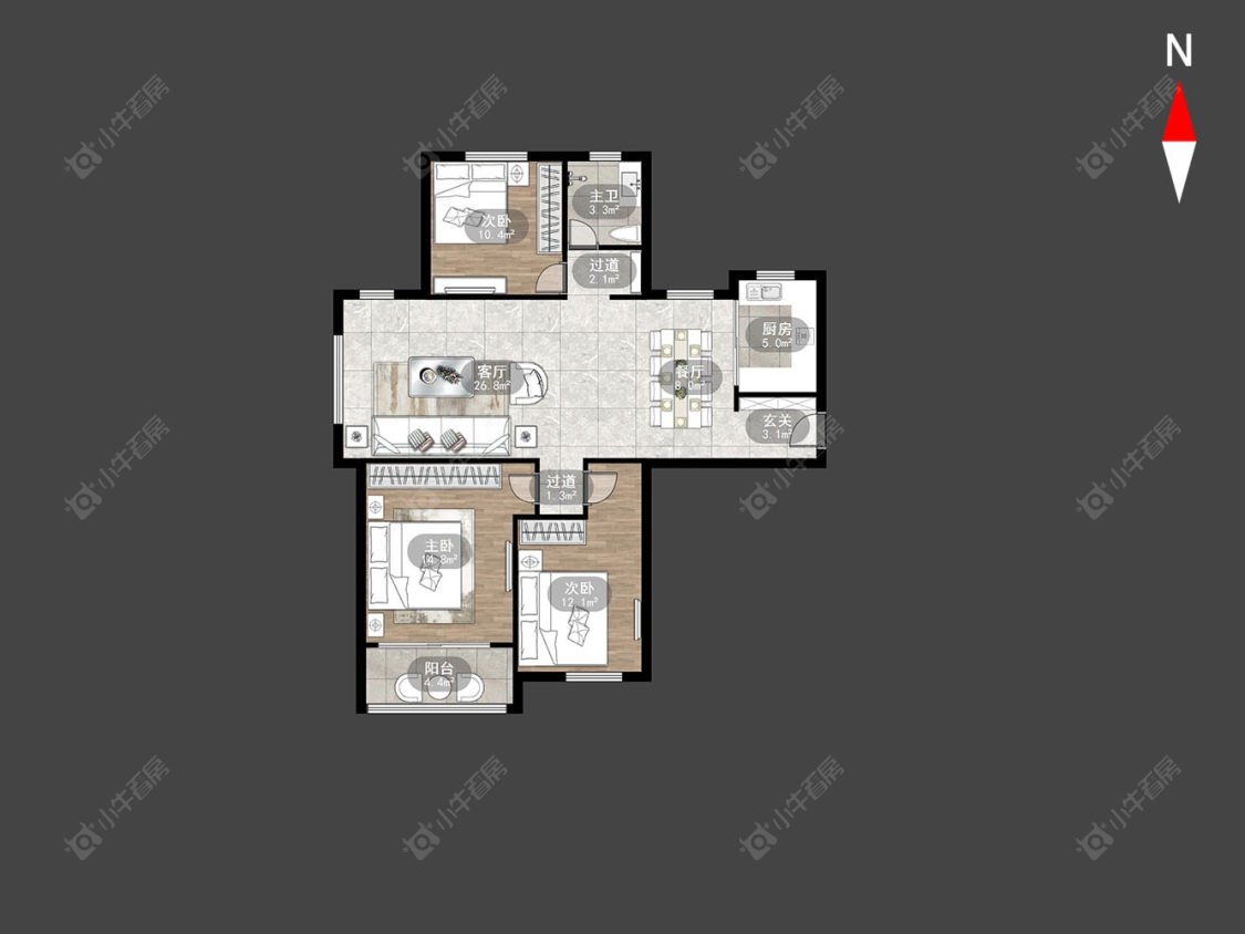 常州御源林城西区在售二手房源户型图_小牛看房