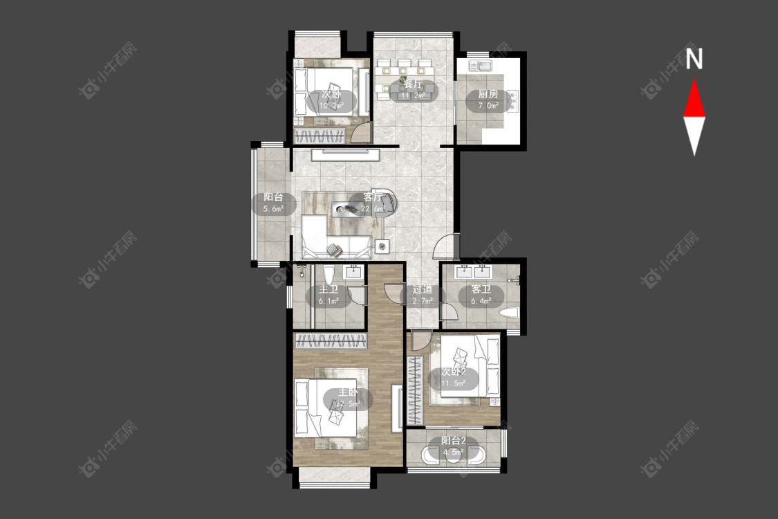 常州新城南都美域在售二手房源户型图_小牛看房