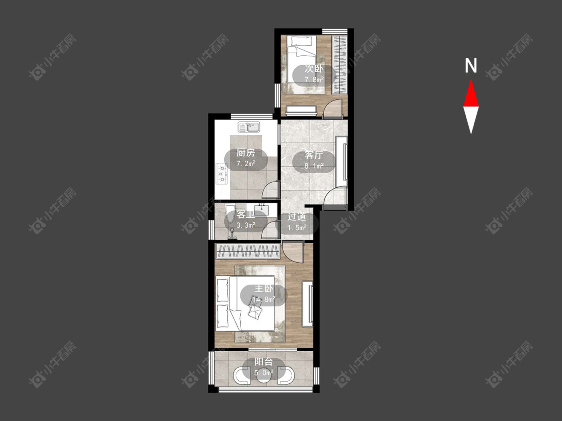 常州红梅新村在售二手房源户型图_小牛看房