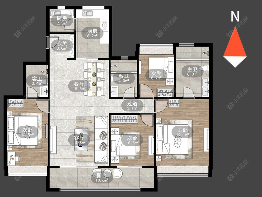 新城华宇悦隽公馆房源户型图 常州新城华宇悦隽公馆在售二手房源户型图_小牛看房