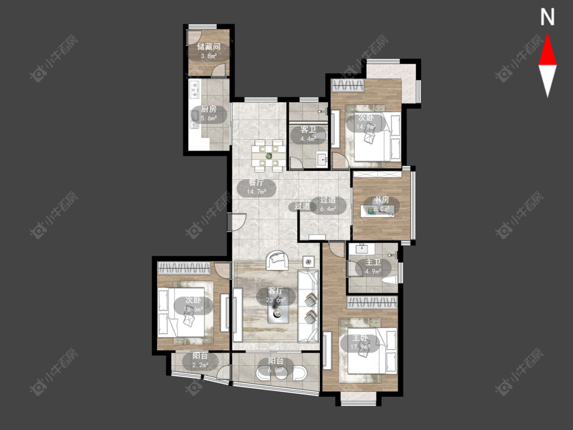 常州金色新城东区在售二手房源户型图_小牛看房