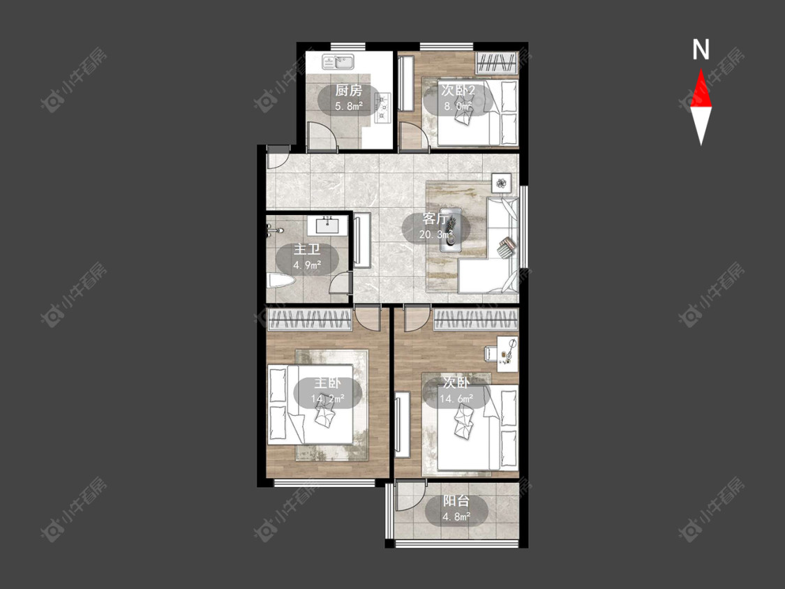 常州花园新村（钟楼）在售二手房源户型图_小牛看房