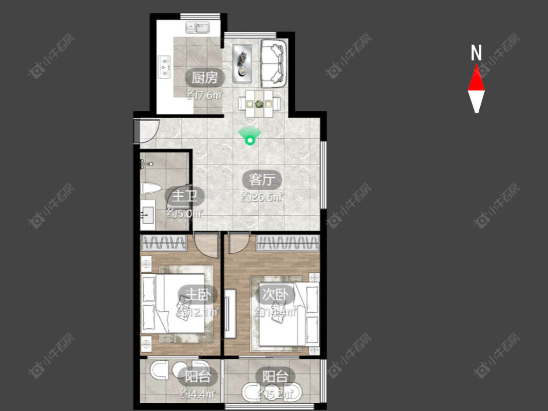 常州同济花园在售二手房源户型图_小牛看房