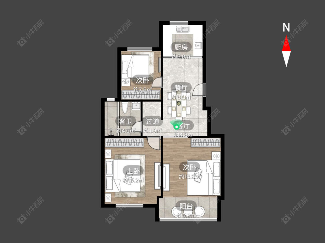 常州百草苑在售二手房源户型图_小牛看房