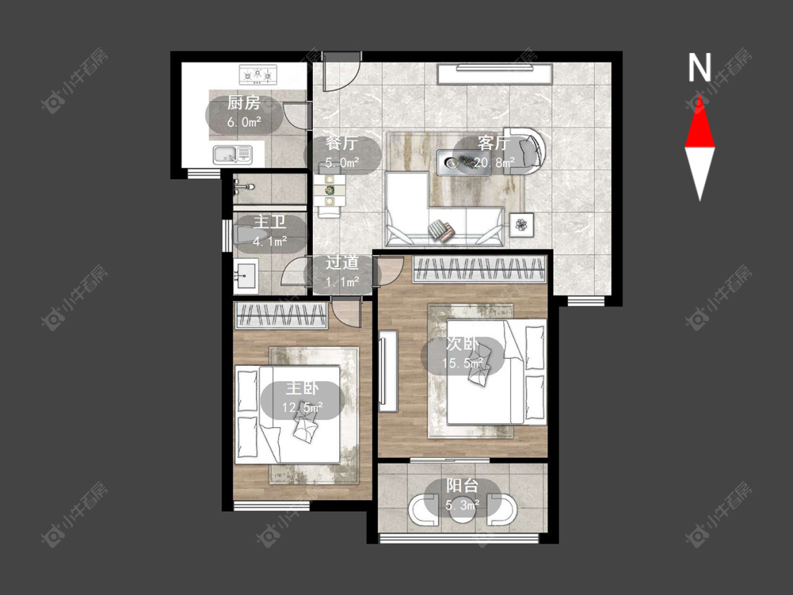 常州龙栖花园在售二手房源户型图_小牛看房