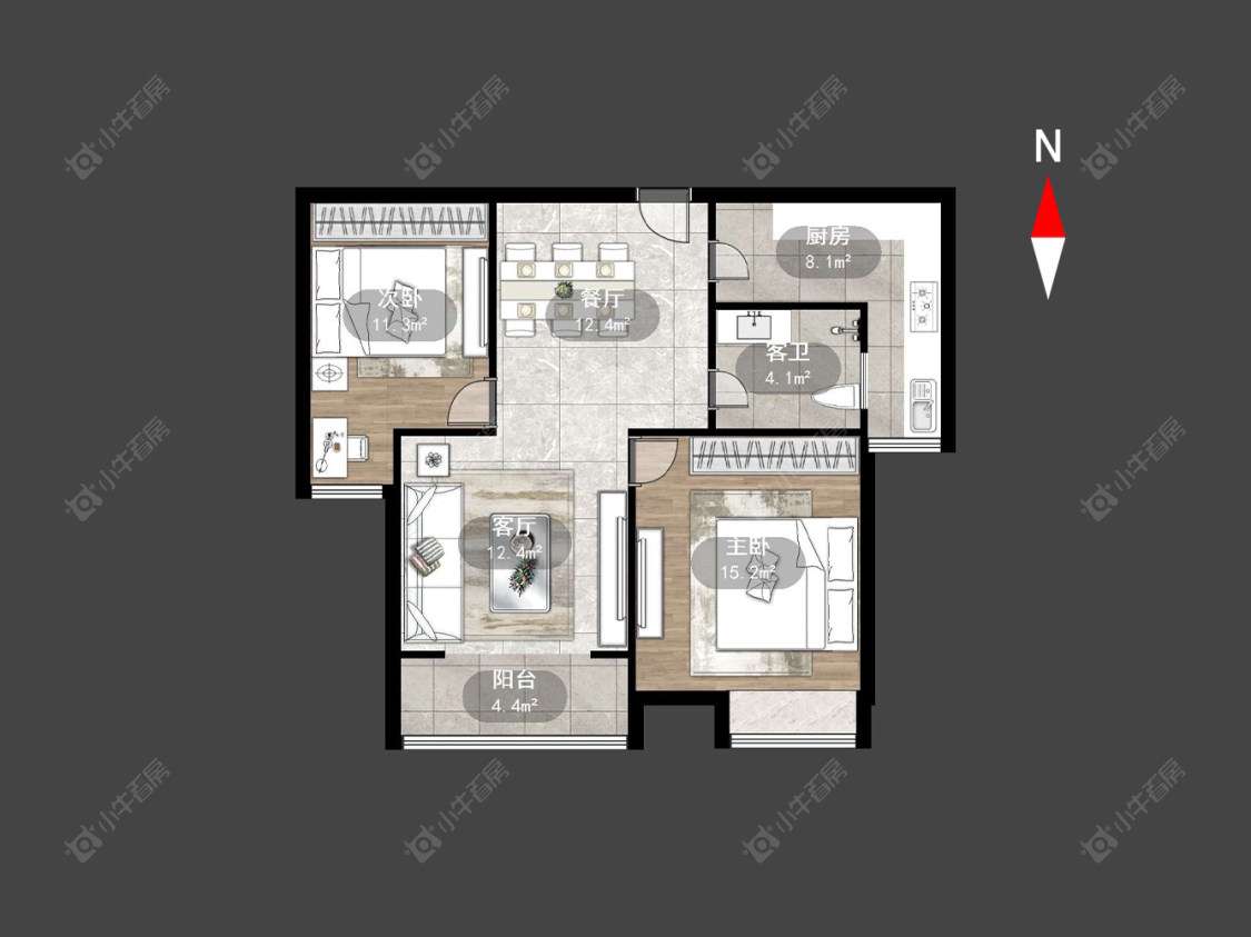 常州惠峰花园在售二手房源户型图_小牛看房
