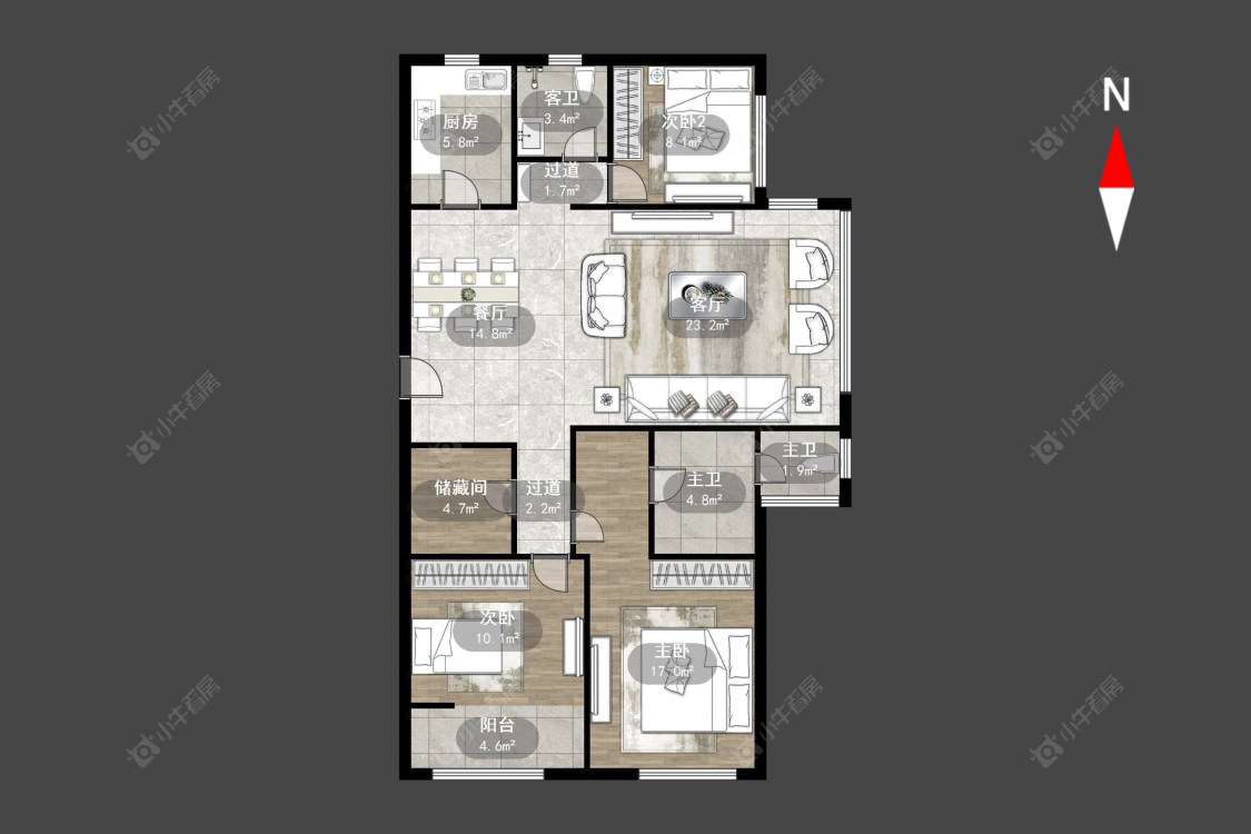 常州星河国际七区在售二手房源户型图_小牛看房