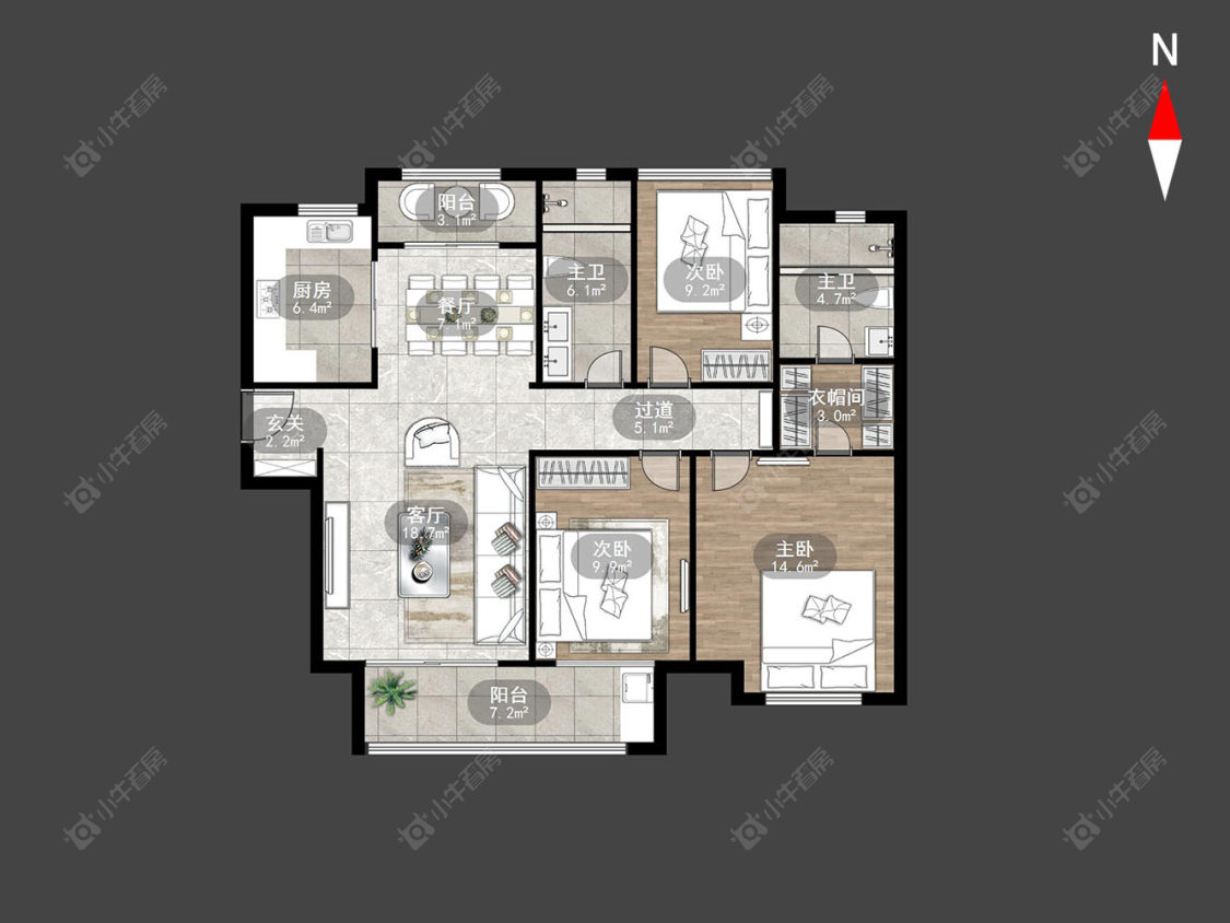 常州新城香悦半岛南区在售二手房房源户型图_小牛看房