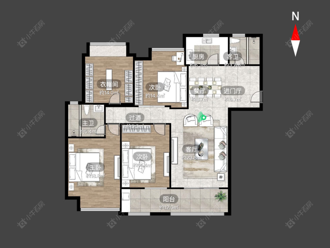常州永宁雅苑在售二手房源户型图_小牛看房