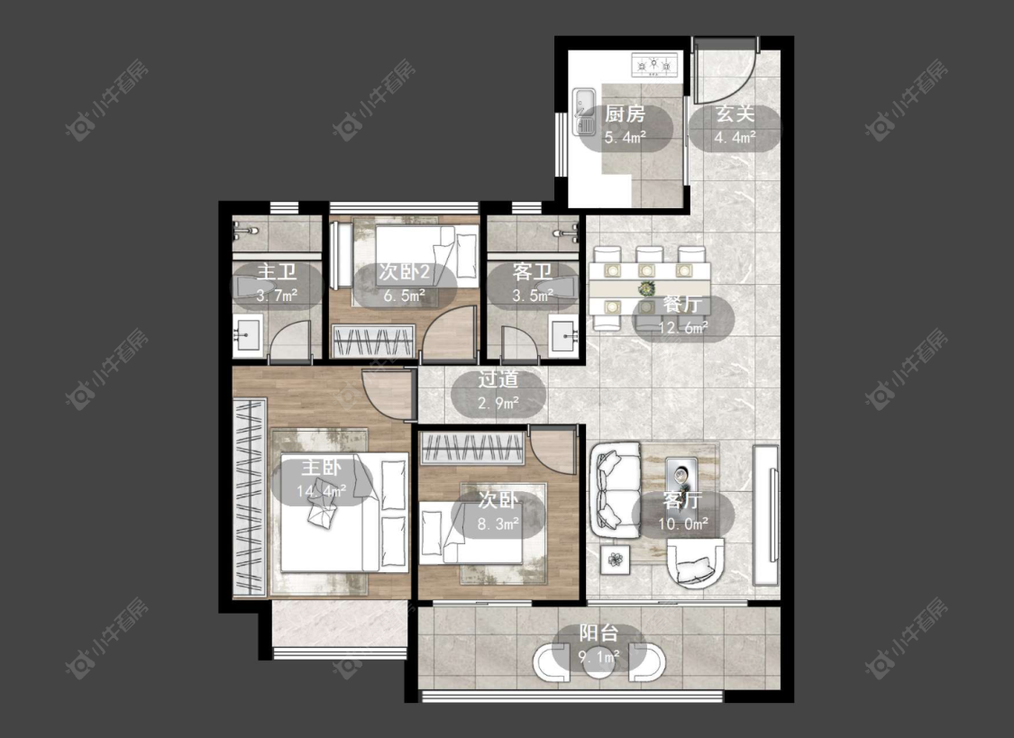 常州碧桂园翡丽都会在售二手房源户型图_小牛看房