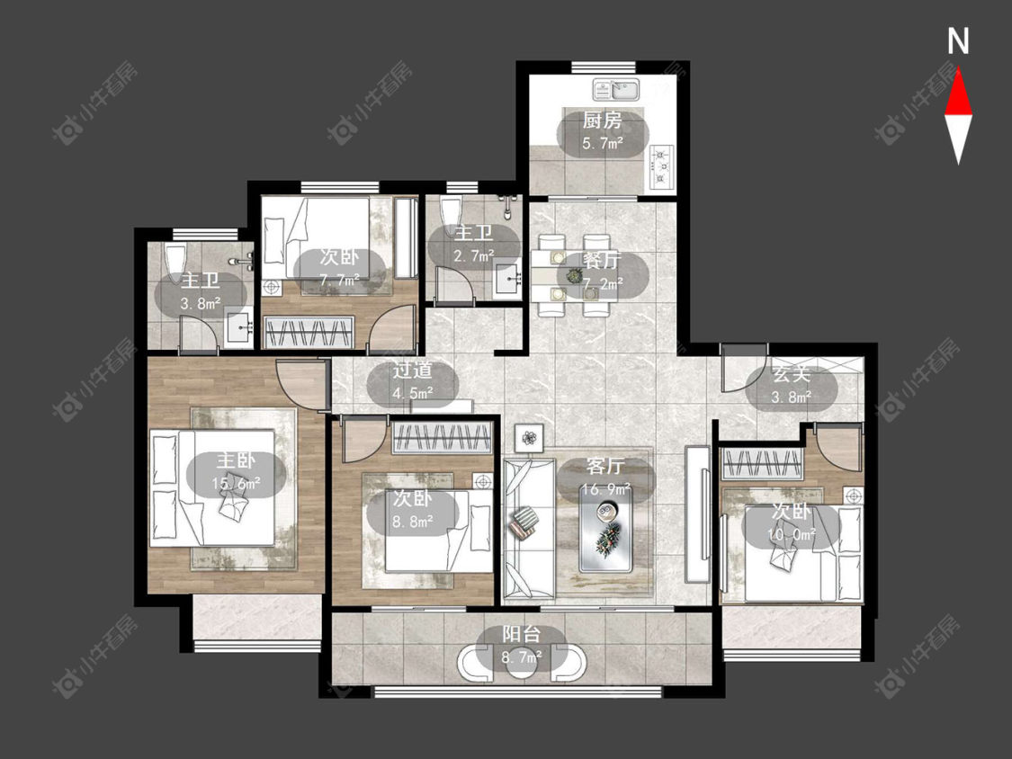 常州保利和光晨樾在售二手房源户型图_小牛看房
