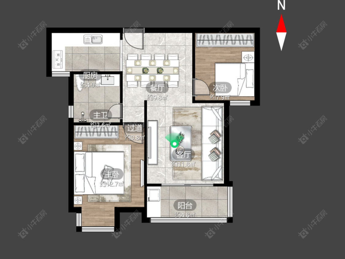 常州东方福郡在售二手房源户型图_小牛看房