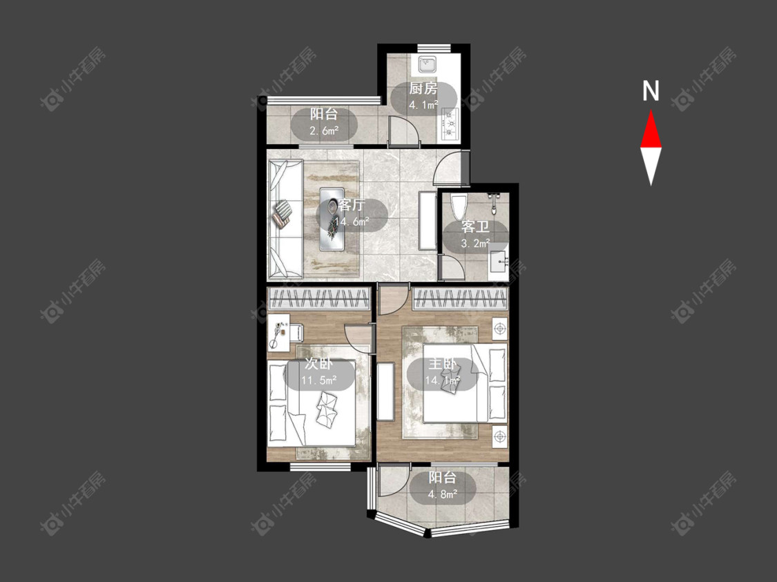 常州坛园在售二手房源户型图_小牛看房