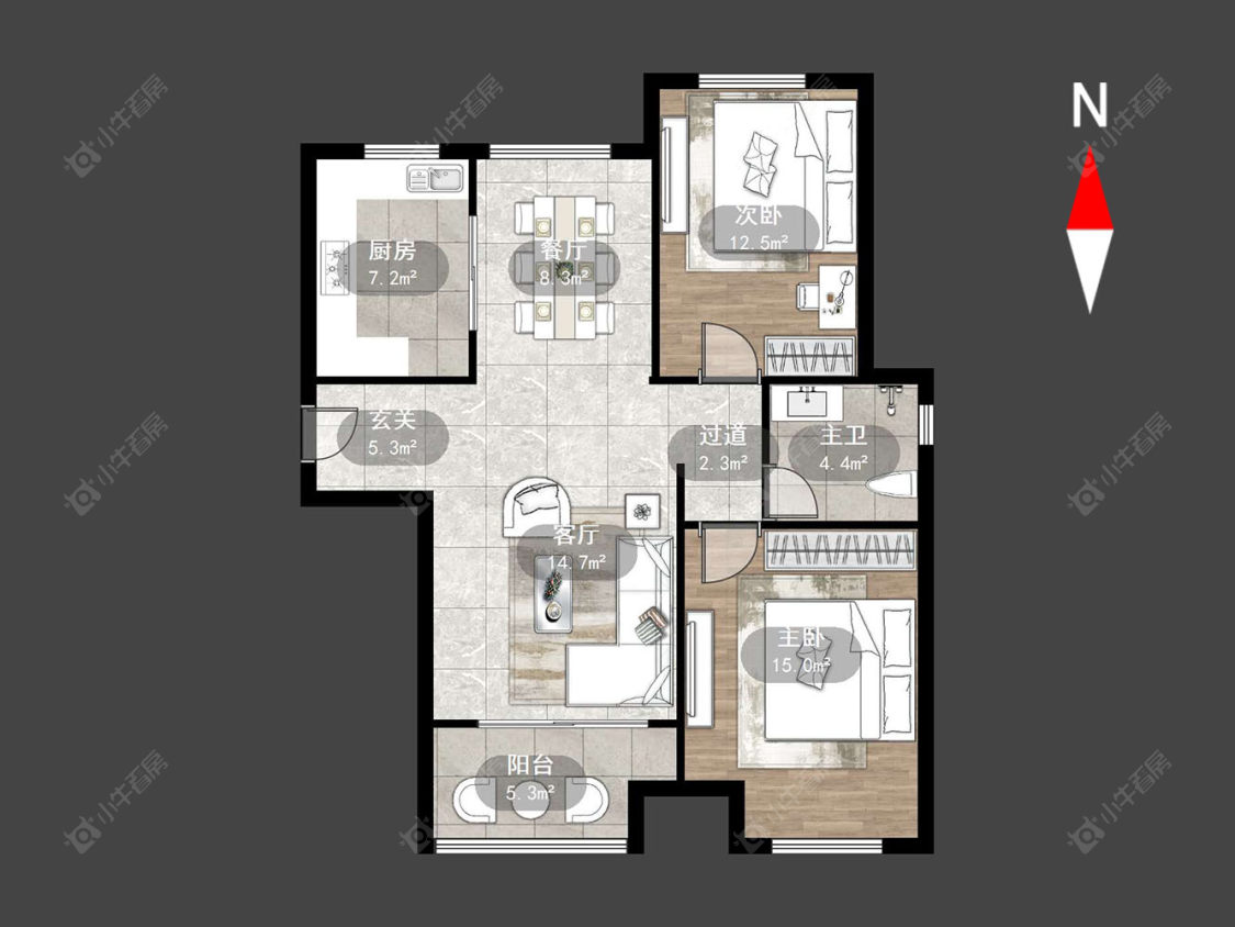 常州新城域三期在售二手房源户型图_小牛看房