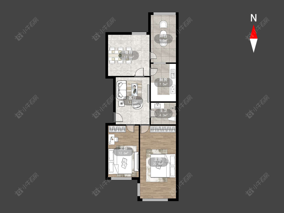 常州怀德中路在售二手房源户型图_小牛看房