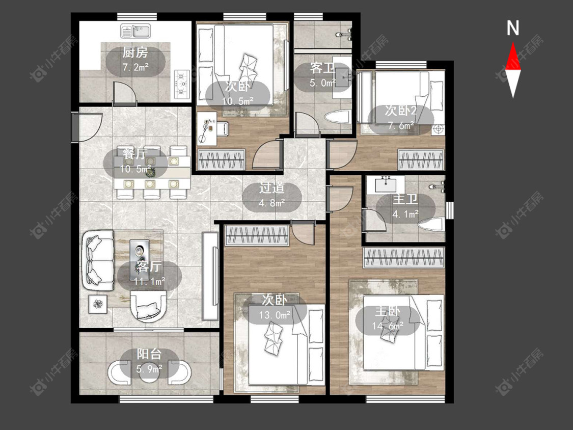 常州上东区在售二手房源户型图_小牛看房