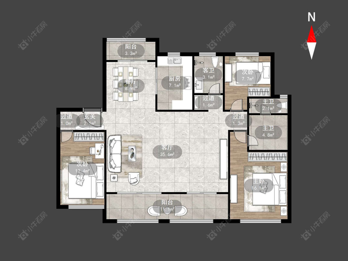 常州印山风华在售二手房源户型图_小牛看房