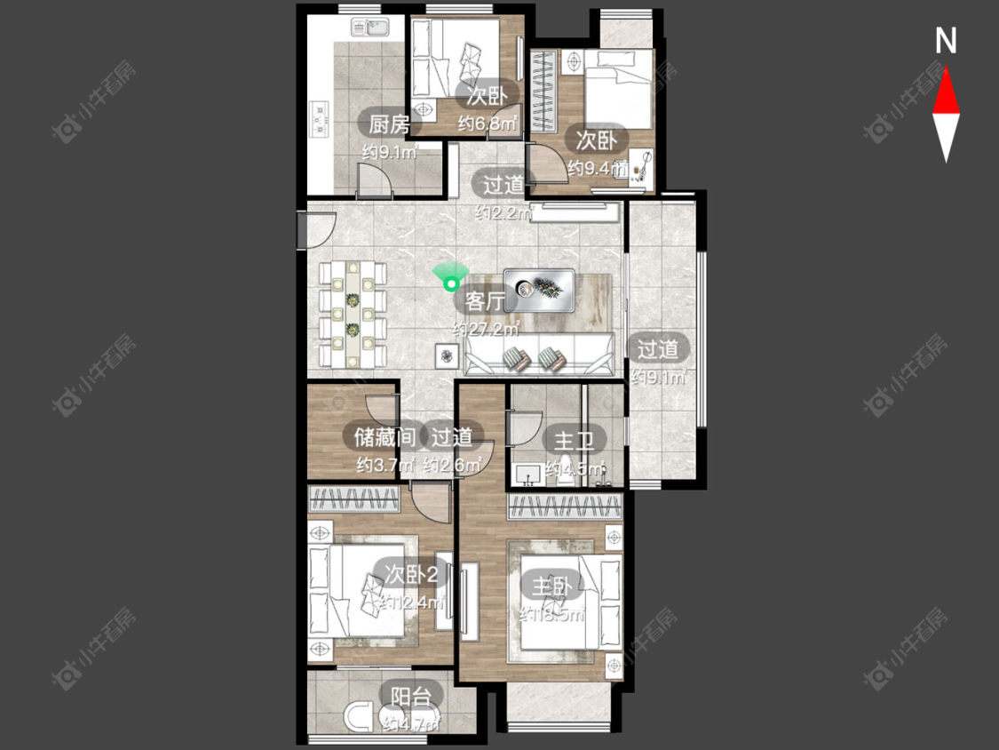 金新御园房源户型图 常州金新御园在售二手房源户型图_小牛看房