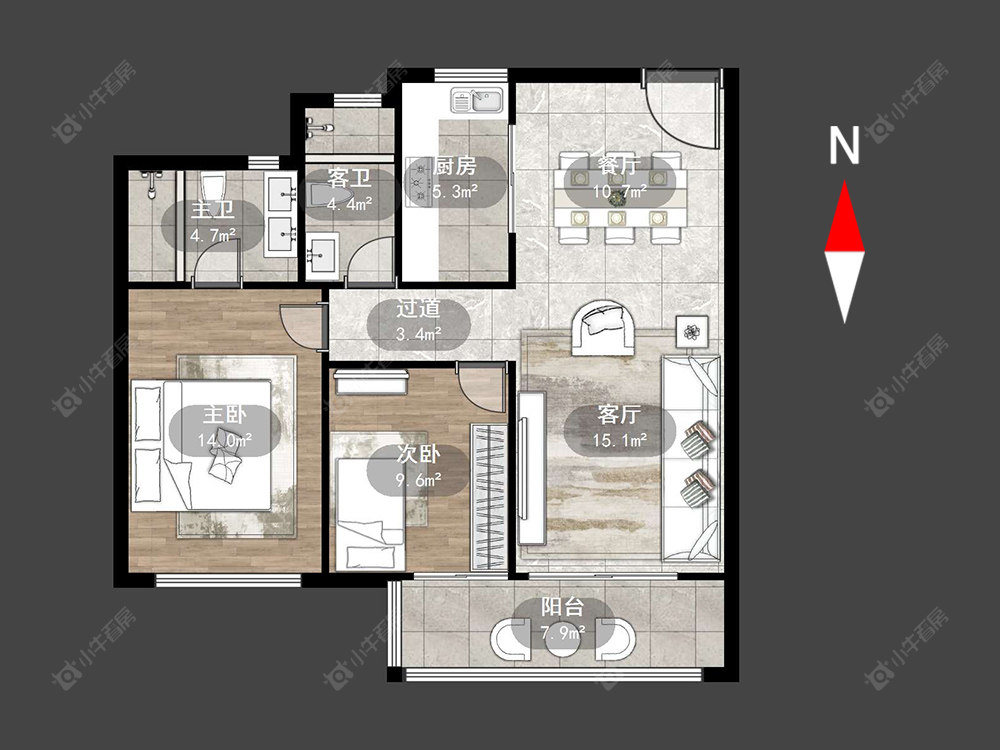 常州路劲金东方玖园在售二手房源户型图_小牛看房