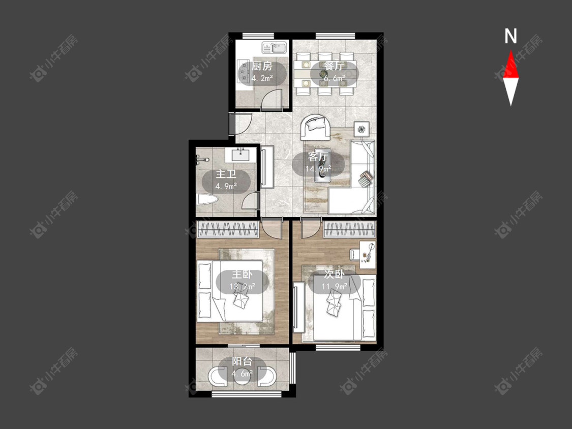 荆川里房源户型图 常州荆川里在售二手房源户型图_小牛看房