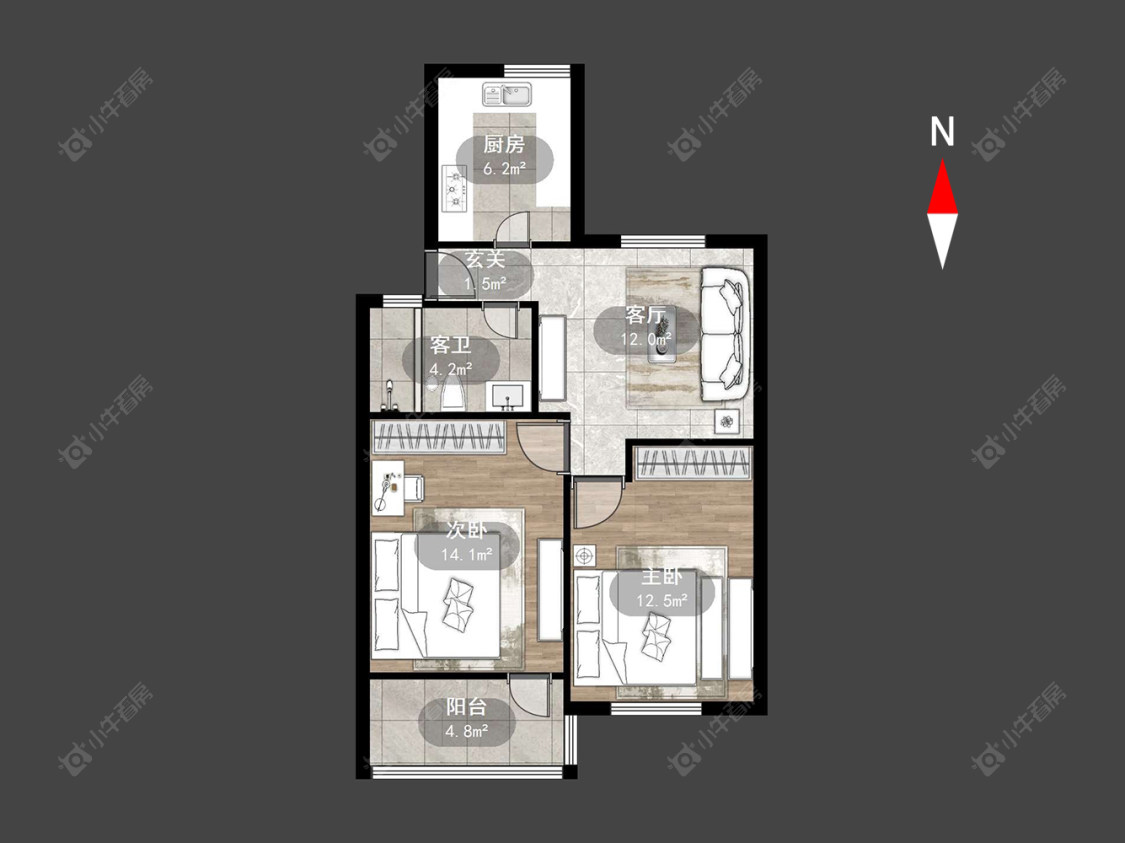 常州翠竹新村南区在售二手房房源户型图_小牛看房