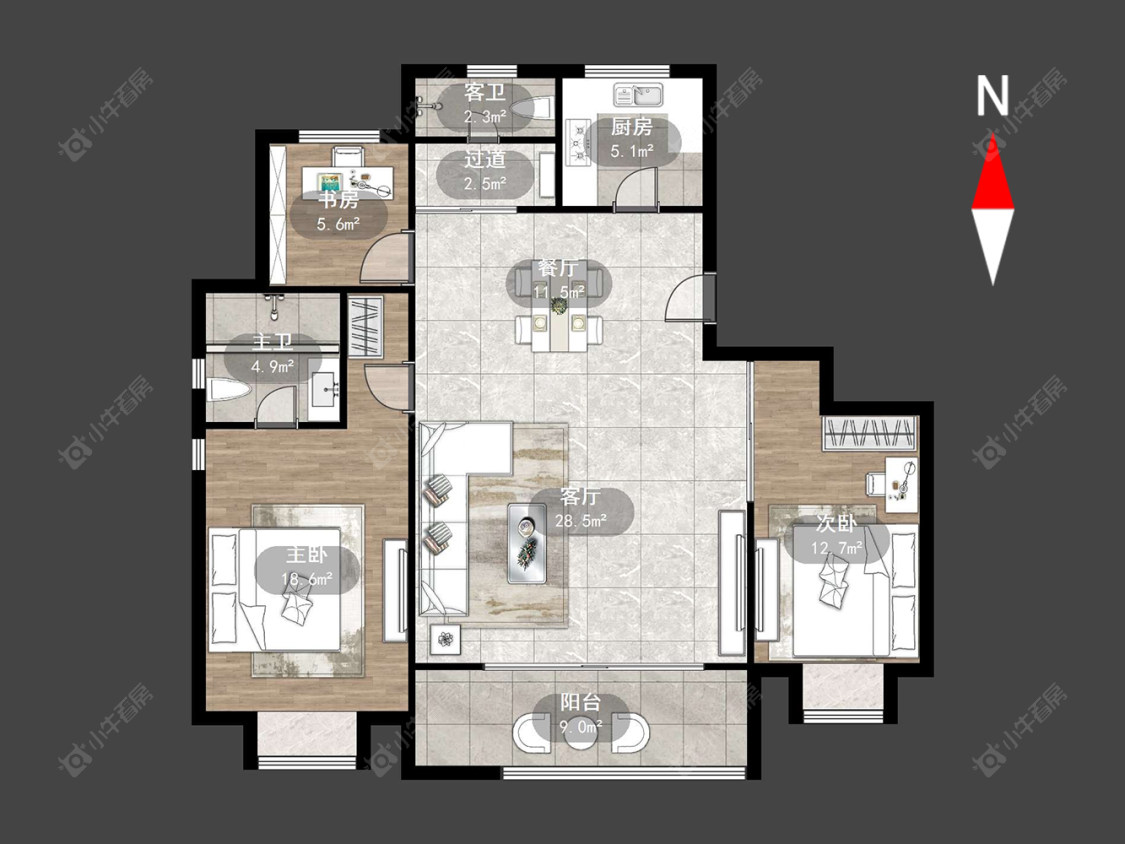 常州路劲雅居乐城市万象在售二手房源户型图_小牛看房