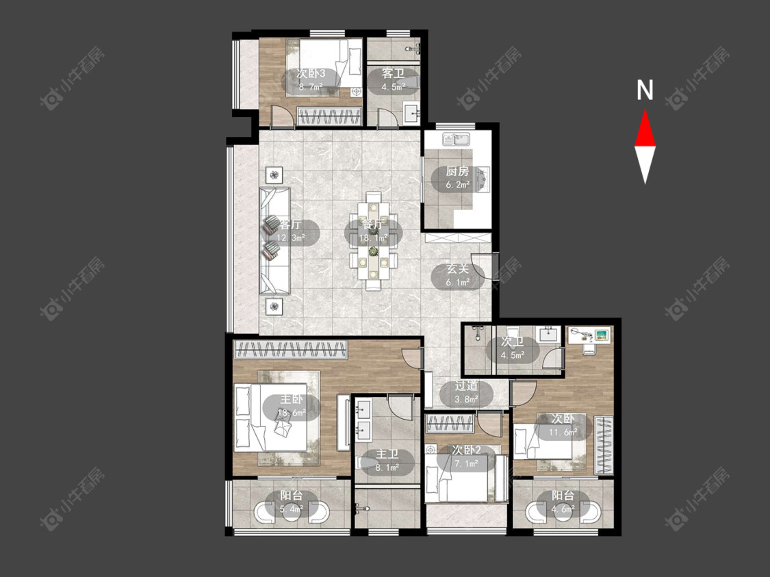 常州龙信臻园在售二手房源户型图_小牛看房